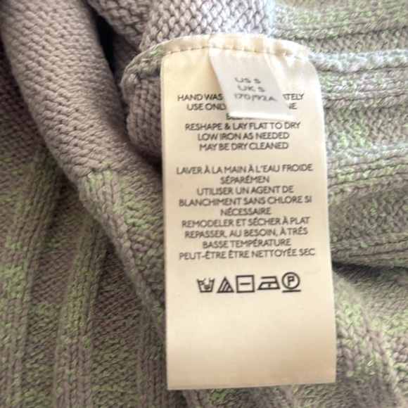 Free People Street Fair Tunic Sweater Lime Grey Combo - Picture 6 of 6